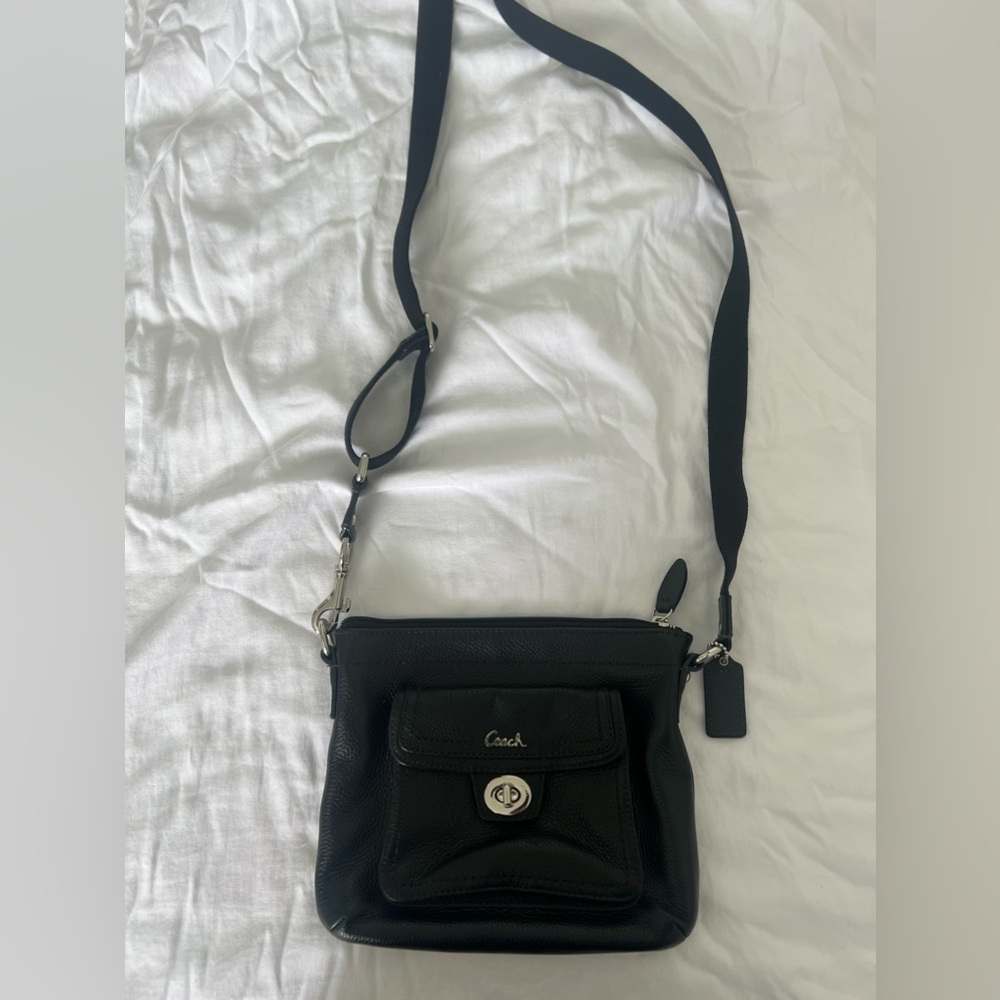 Coach Turn-Lock Pocket Leather Crossbody bag